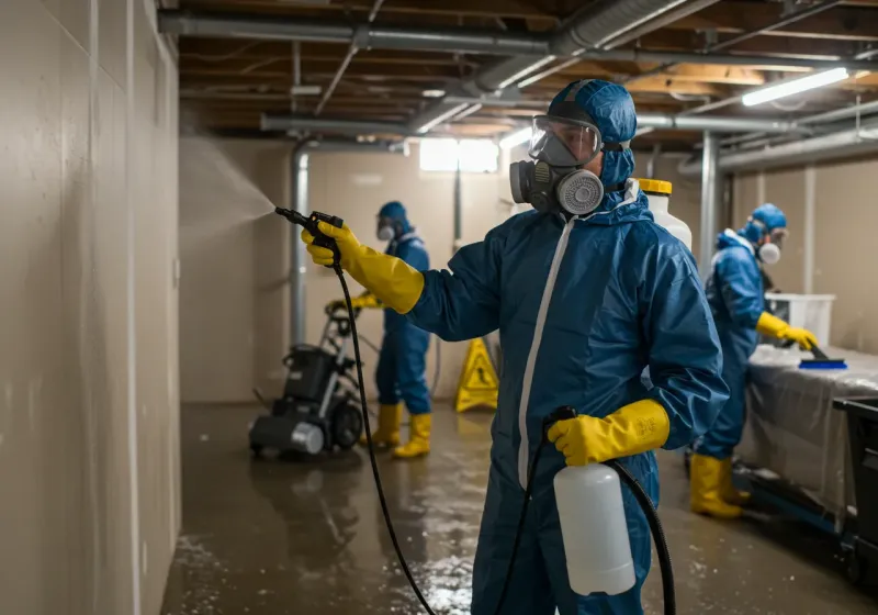 Basement Sanitization and Antimicrobial Treatment process in New Smyrna Beach, FL