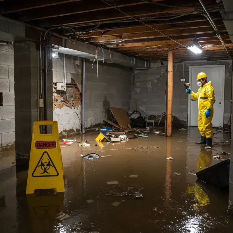 Flooded Basement Electrical Hazard in New Smyrna Beach, FL Property